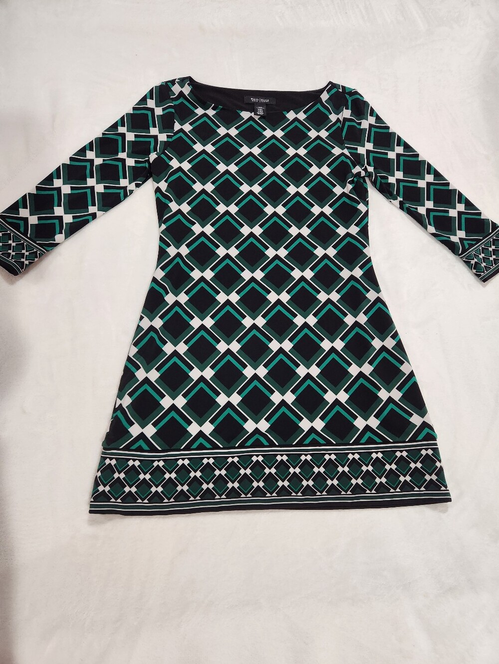 White House Black Market Mini Dress/Tunic, Geometric Print, Size XXS